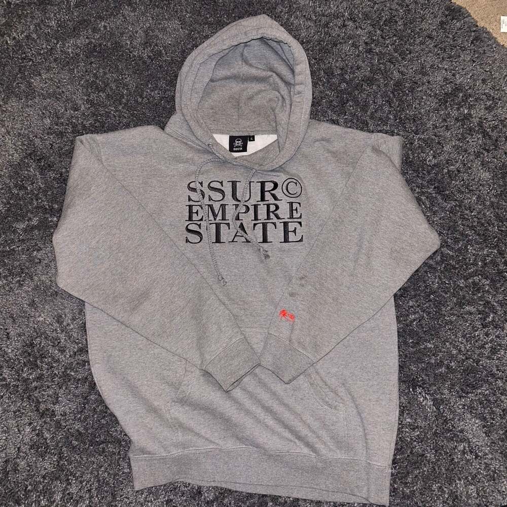 SSUR Empire State Hoodie Gray Size Large J1